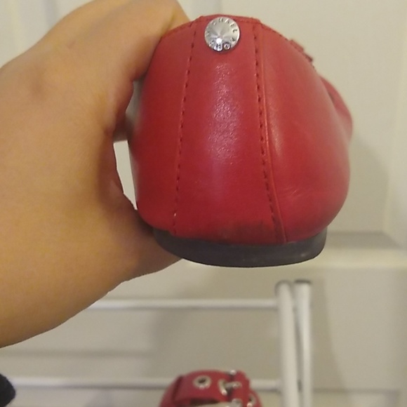 Red Leather Michael Kors Flats Size 9 - Picture 5 of 5